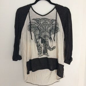 Elephant Hooded Shirt